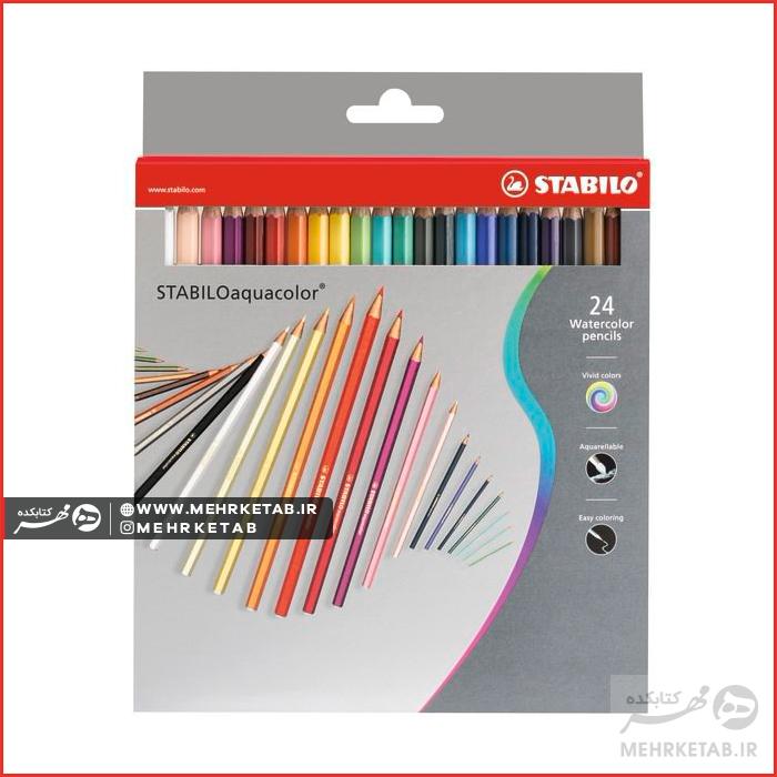 مداد رنگی ۲۴ رنگ استابیلو AquaColor