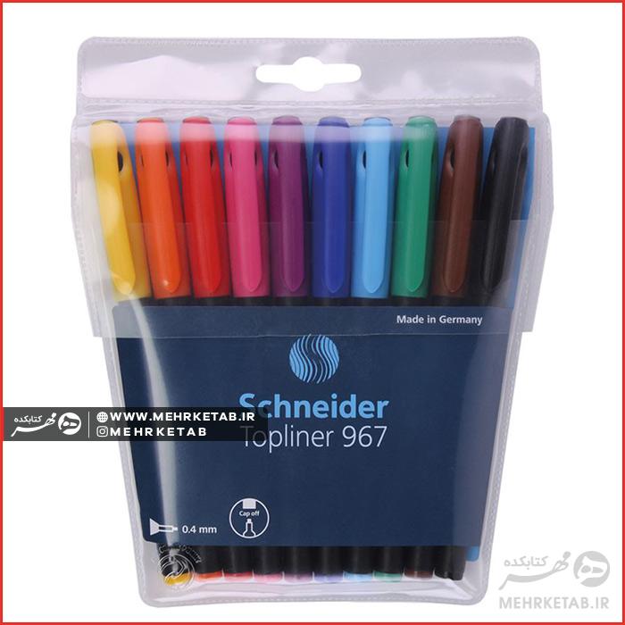 روان نویس نوک نمدی ۱۰ رنگ اشنایدر سری Topliner 967