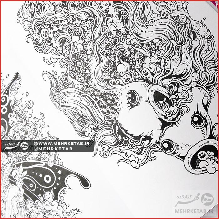کتاب رنگ آمیزی بزرگسالان هنر درمانی رنگ آمیزی حمله خنگول ها - تصویر 4