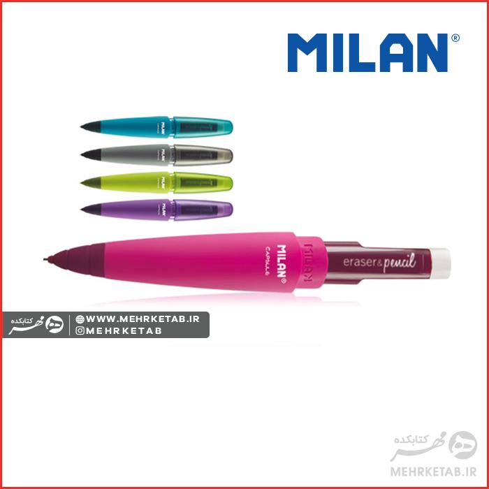 مداد مکانیکی (اتود) و پاک کن میلان درب شفاف - تصویر 2