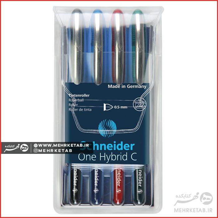 روان نویس اشنایدر سری One Hybrid C بسته ۴ تایی ضخامت ۰.۵