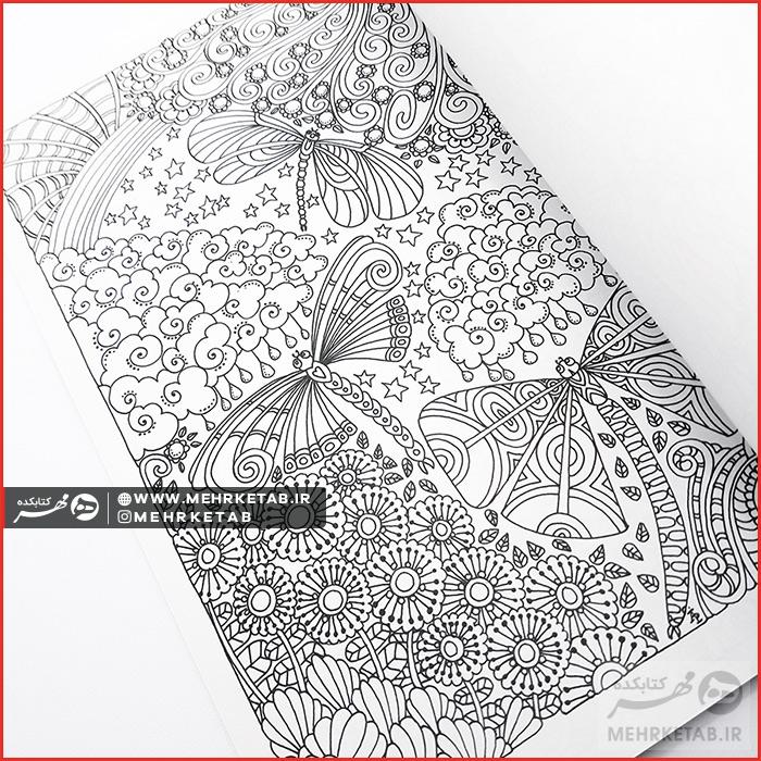 کتاب رنگ آمیزی بزرگسالان سنجاقک ها - تصویر 3