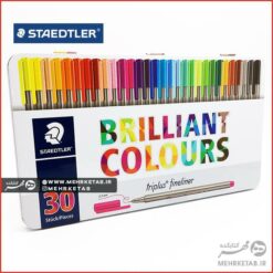 روان نویس نوک نمدی استدلر ۳۰ رنگ (جعبه فلزی) - Staedtler Fineliner 30 colors