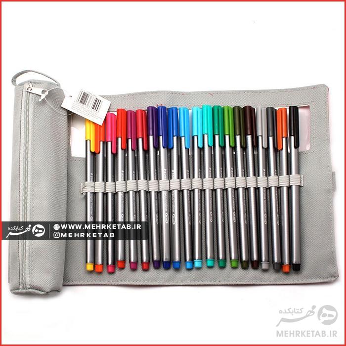 روان نویس نوک نمدی استدلر ۲۰ رنگ با جامدادی - تصویر 3