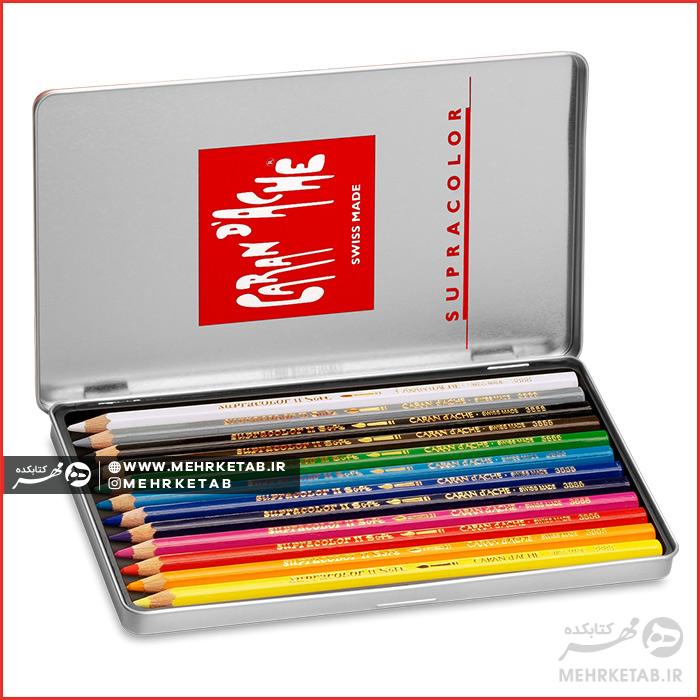 مداد رنگی ۱۲ رنگ (آبرنگی) کرنداش سری سوپراکالر SUPRACOLOR® Soft Aquarelle - تصویر 3