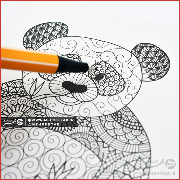 کتاب رنگ آمیزی بزرگسالان سایز جیبی دکتر رنگ آمیزی - تصویر 3