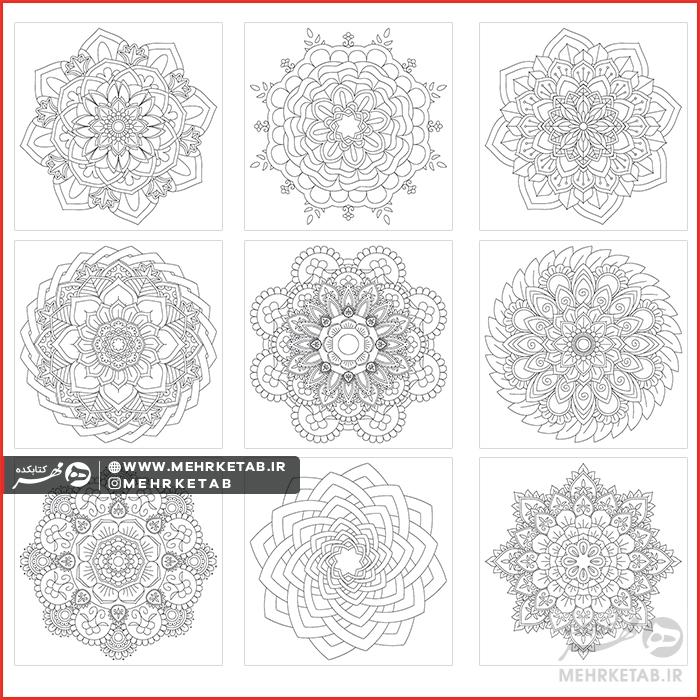 کتاب رنگ آمیزی بزرگسالان مهرگان - تصویر 2