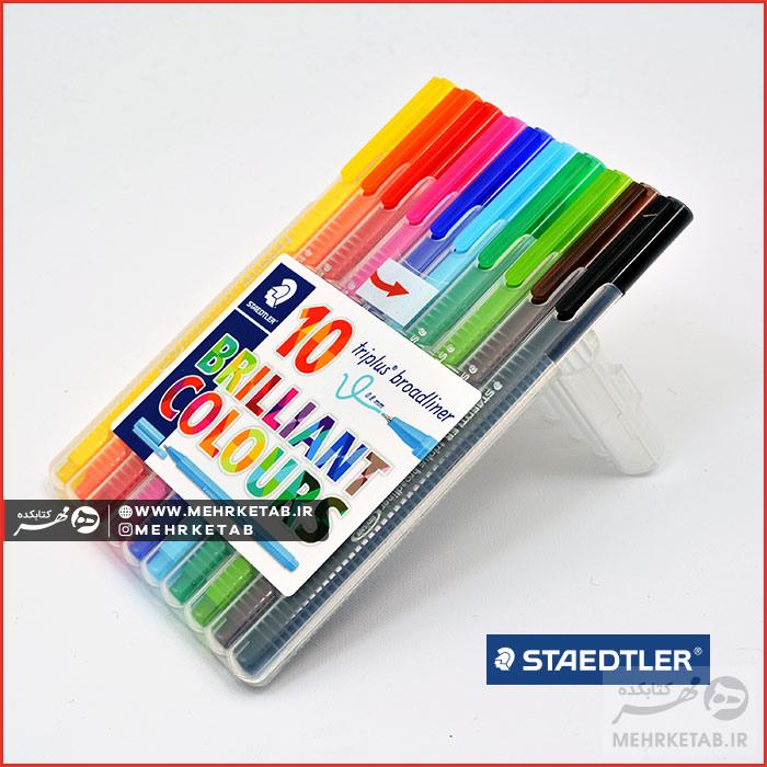 روان نویس ۱۰ رنگ ضخامت ۰.۸ استدلر Staedtler Triplus fineliner 0.8mm set of 10 - تصویر 3