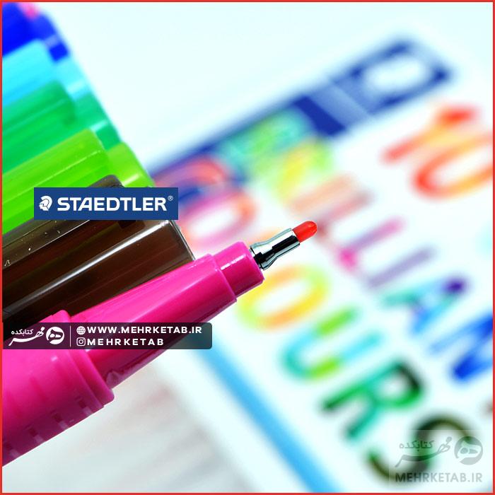 روان نویس نوک نمدی  ضخامت ۰.۸ استدلر تک رنگ Staedtler Triplus fineliner 0.8mm - تصویر 2
