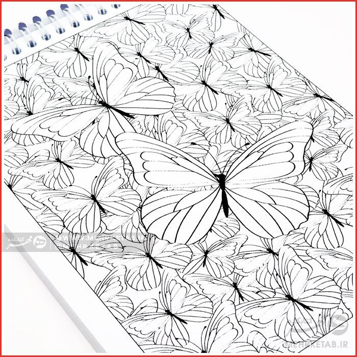 کتاب رنگ آمیزی بزرگسالان باغ پروانه ها - تصویر 3