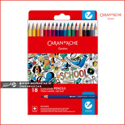 مداد رنگی ۱۸ رنگ مدرسه کرن داش Caran d Ache School 18 Colors