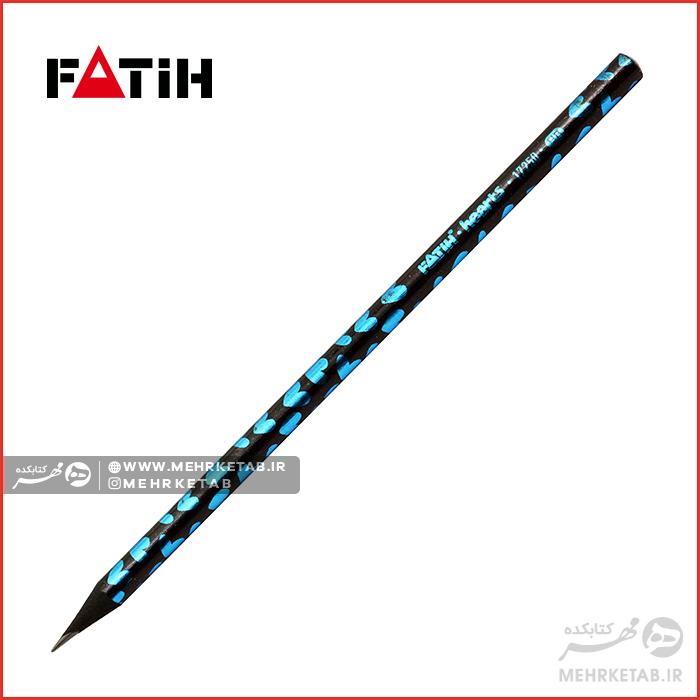 مداد مشکی تحریر فاتیح طرح قلب رنگی Fatih Pencil Heart Design - تصویر 2