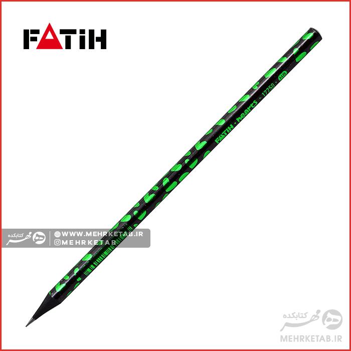 مداد مشکی تحریر فاتیح طرح قلب رنگی Fatih Pencil Heart Design