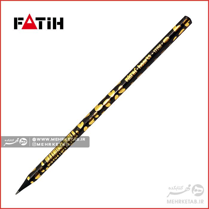 مداد مشکی تحریر فاتیح طرح قلب رنگی Fatih Pencil Heart Design - تصویر 3