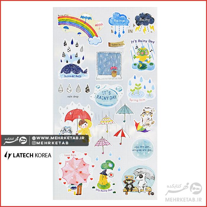 استیکر لاتک طرح رنگین کمان  Latech Sticker Rainbow