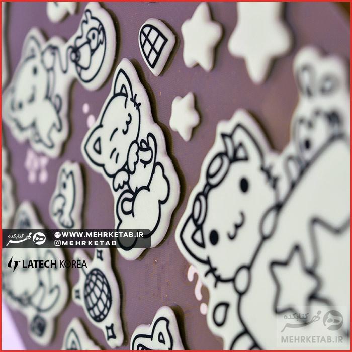 استیکر لاتک طرح گربه شبرنگ  Latech Sticker Cats - تصویر 2