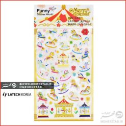 استیکر لاتک طرح چرخفلک  Latech Sticker Goround