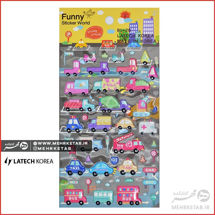 استیکر لاتک طرح ترافیک  Latech Sticker Traffic