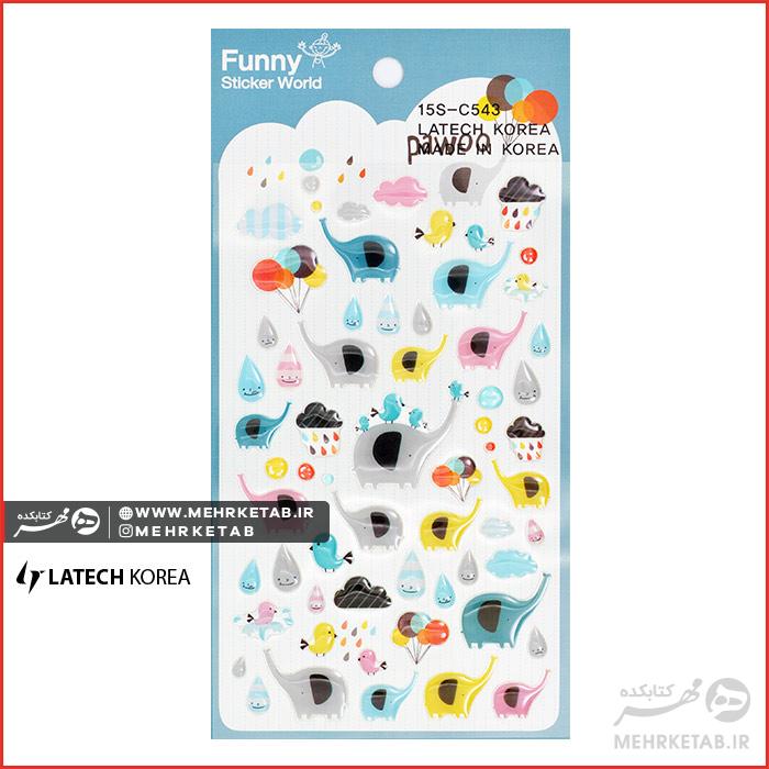 استیکر لاتک طرح فیل و پرنده  Latech Sticker Birds