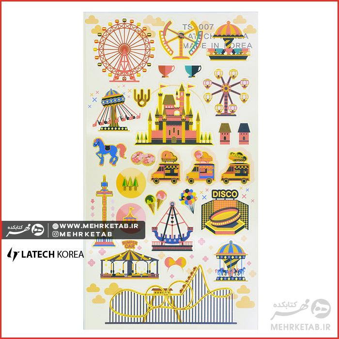 استیکر لاتک طرح شهربازی Latech Sticker Park