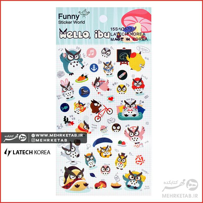 استیکر لاتک طرح جغد  Latech Sticker Owl
