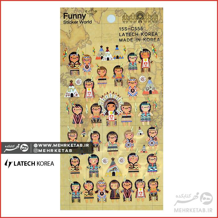 استیکر لاتک طرح سرخپوستی  Latech Sticker Aztec