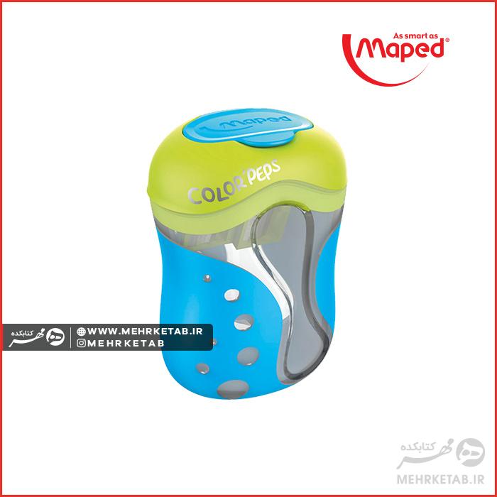 تراش مخزن دار دو قلو مخصوص مداد رنگی و مداد آرایش Maped Color’Peps - تصویر 2