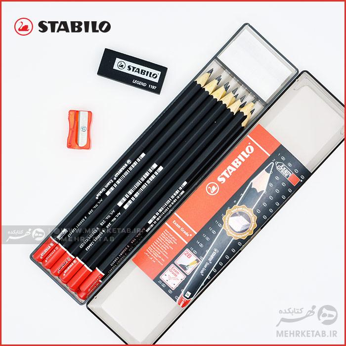 ست ۱۲ تایی مداد تحریر مشکی تست استابیلو Stabilo Exam Grade 2B Pencils Set - تصویر 2