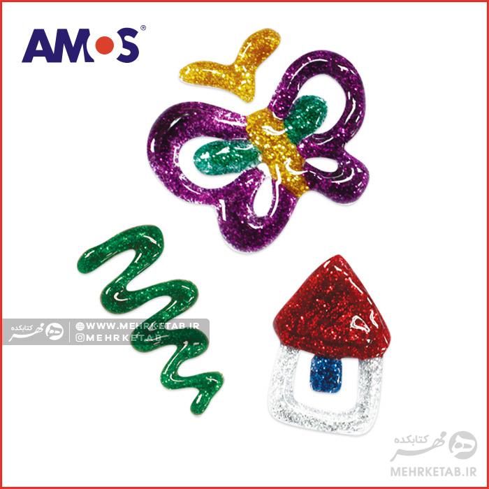 چسب اکلیلی ۱۰ رنگ آموس Amos Glitter Glue 10 Colors - تصویر 2