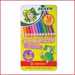 مداد رنگی ۱۲ رنگ با جعبه فلزی جولی Jolly 12C  Color Pencil