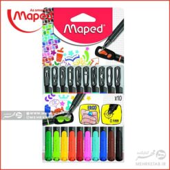 روان نویس نوک نمدی شابلون دار مپد Maped Graph 'Peps Stencil Mania Felt Tipped Pens 10C