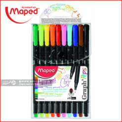 روان نویس نوک نمدی ۱۰ رنگ مپد Maped Graph'Peps Felt Tipped Pens 10c