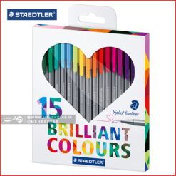 روان نویس ۱۵ رنگ نوک نمدی استدلر Staedtler Triplus Fineliner Heart 15 Pack