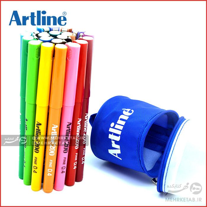 روان نویس نوک نمدی ۲۰ رنگ آرتلاین کیف دار Artiline 200 Fine 20 colors - تصویر 3