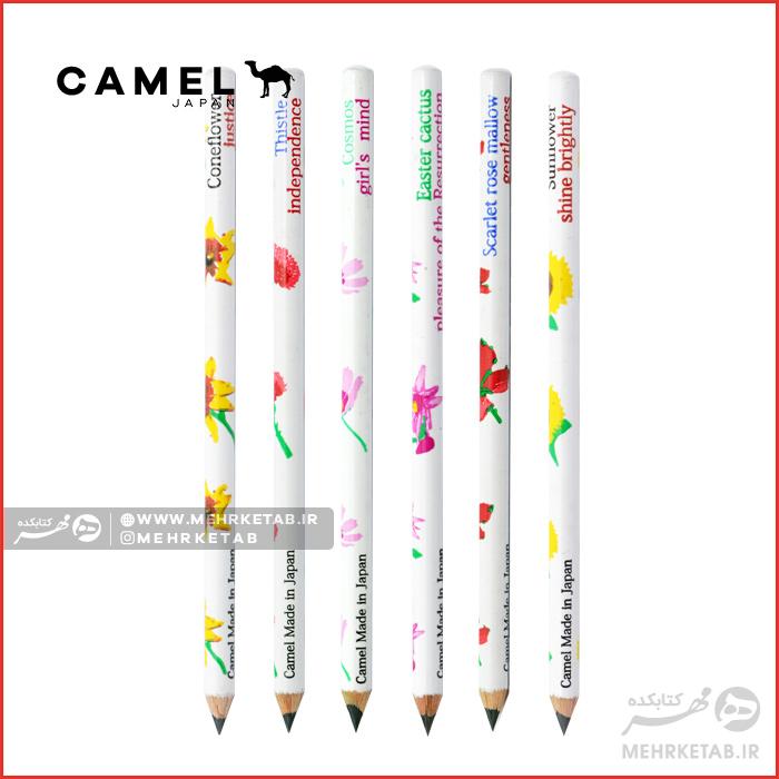 مداد مینیاتوری طرح گل کمل Camel Mini Pencil Flowers