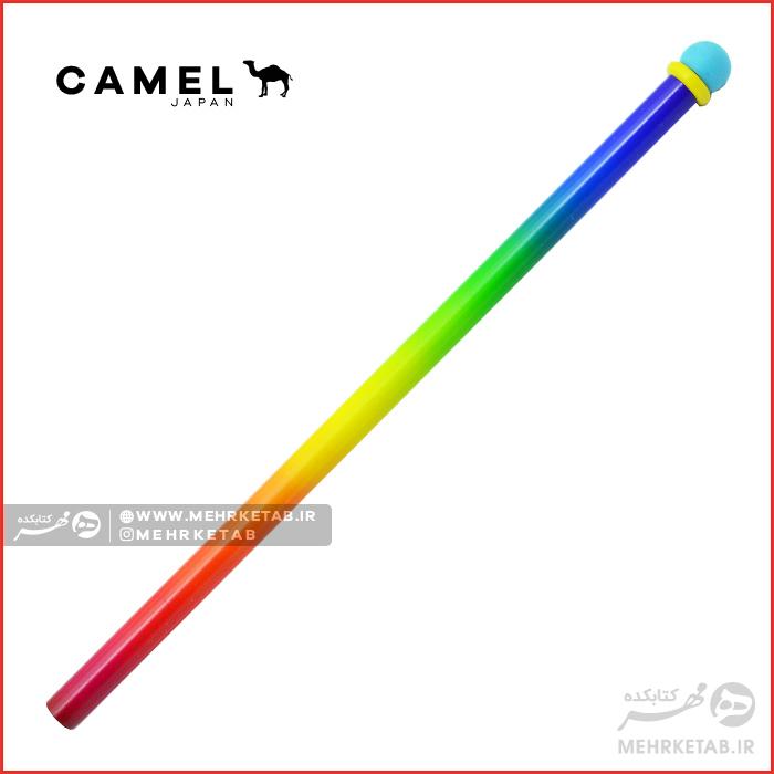 مداد بدنه رنگین کمانی پاک کن دار کمل Camel Rainbow Eraser Pencil - تصویر 2