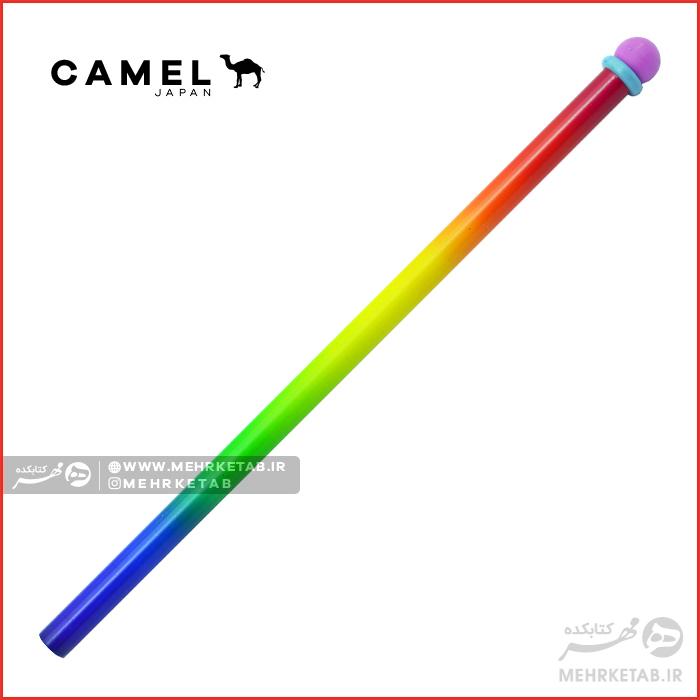 مداد بدنه رنگین کمانی پاک کن دار کمل Camel Rainbow Eraser Pencil - تصویر 4