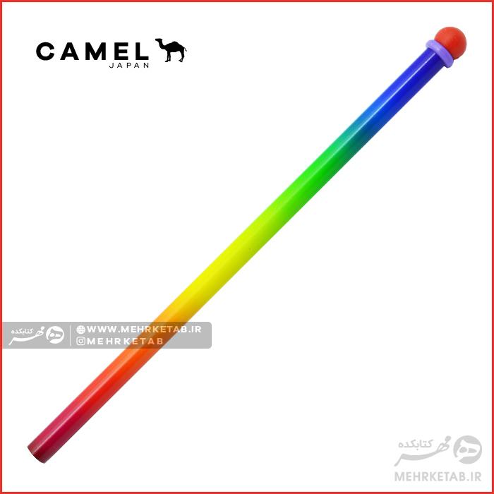 مداد بدنه رنگین کمانی پاک کن دار کمل Camel Rainbow Eraser Pencil - تصویر 3