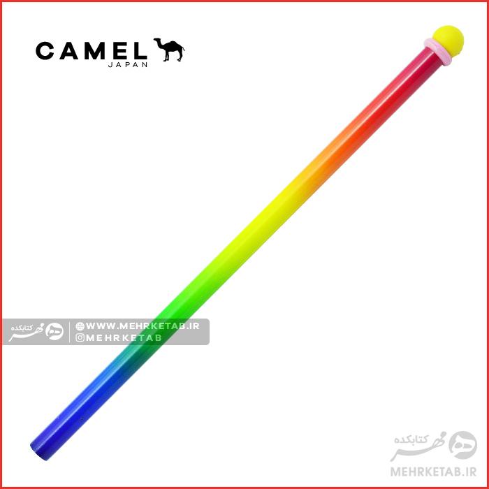 مداد بدنه رنگین کمانی پاک کن دار کمل Camel Rainbow Eraser Pencil - تصویر 5