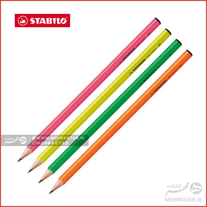 مداد تحریر تریو نئون استابیلو Stabilo Trio Neon Pencil
