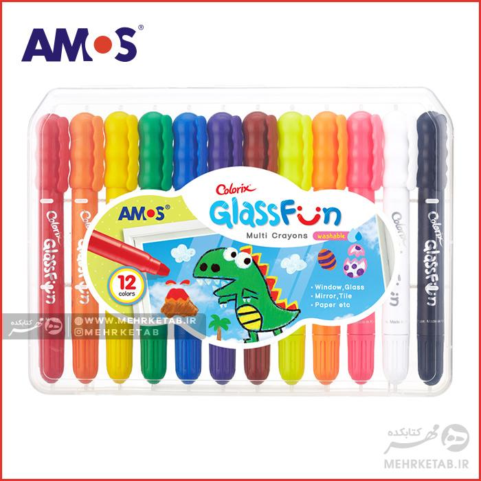پاستل مخصوص شیشه آموس Amos Colorix GlassFun