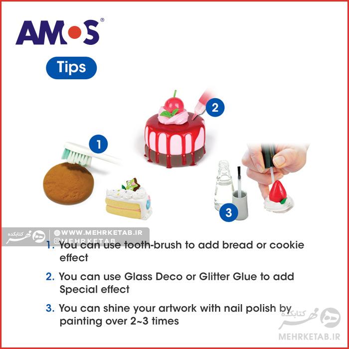 خمیر بازی ۴ رنگ (مجسمه سازی) آموس همراه ابزار AMOS i Clay 4 Colors - تصویر 4