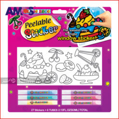 ست رنگ شیشه ای برچسبی آموس AMOS Peelable Sticker