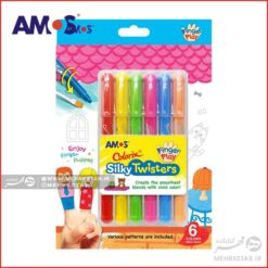 ۳ کاره مداد شمعی پاستل و آبرنگ آموس AMOS Colorix Silky Twisters