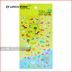 استیکر لاتک طرح حیوانات