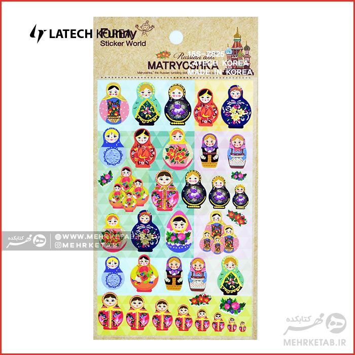 استیکر لاتک طرح ماتریوشکا