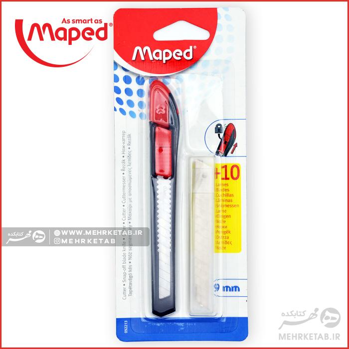کاتر ۹ میلیمتری مپد با ۱۰ تیغ یدکی Maped 9mm Cutter +10 Blades
