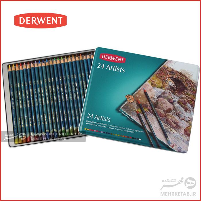 مداد رنگی ۲۴ رنگ آرتیست دِرونت Derwent Artist 24 - تصویر 2