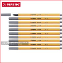 روان نویس نوک نمدی تک رنگ استابیلو STABILO point 88 Fineliner Pen - 96 Dark Grey