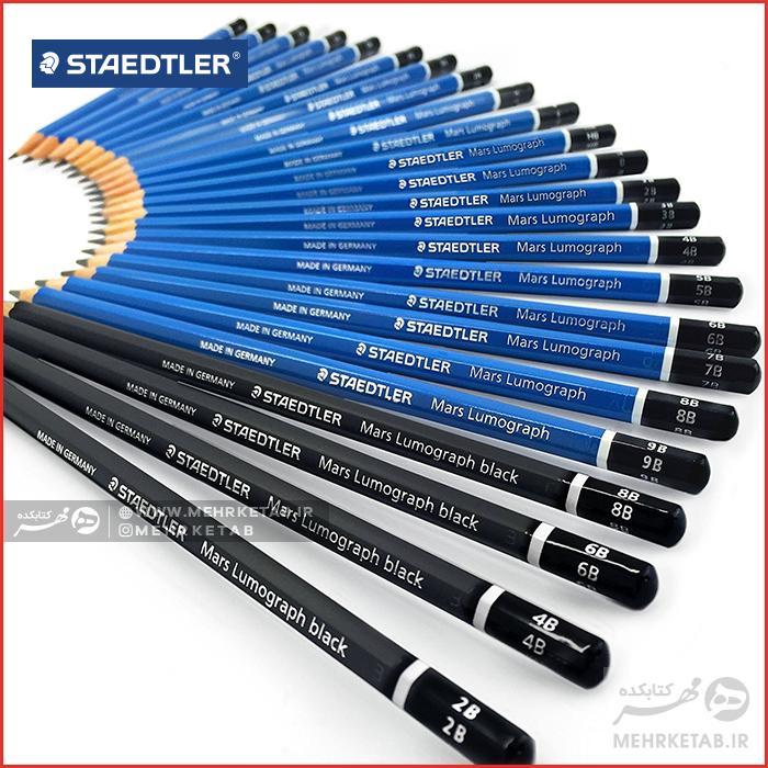 ست مداد طراحی استدلر 24 عددی Staedtler Mars Lumograph Drawing Pencils 24 - تصویر 3